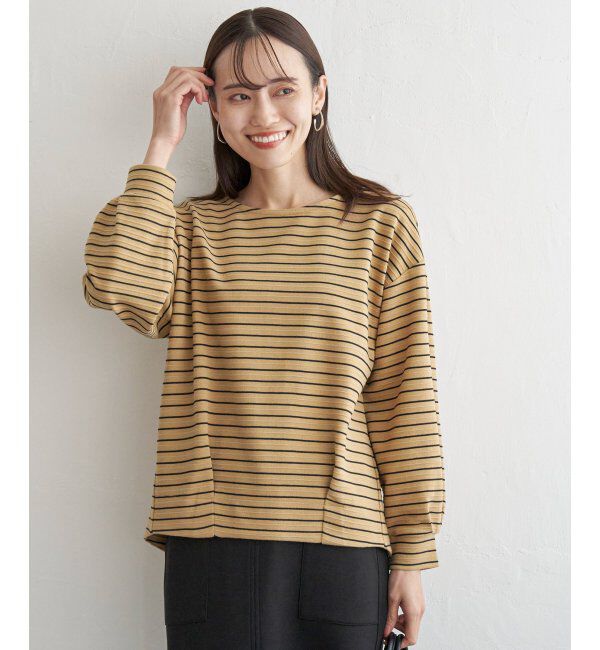 ikka「リップル裾タックプルオーバー」|その他|キャメル