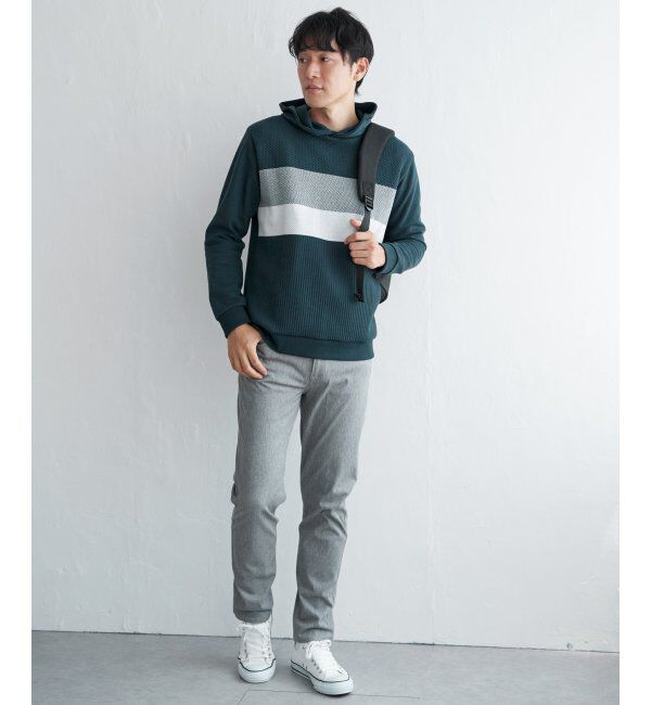 ikka「ブロックスジャカードパーカー」|パーカー|