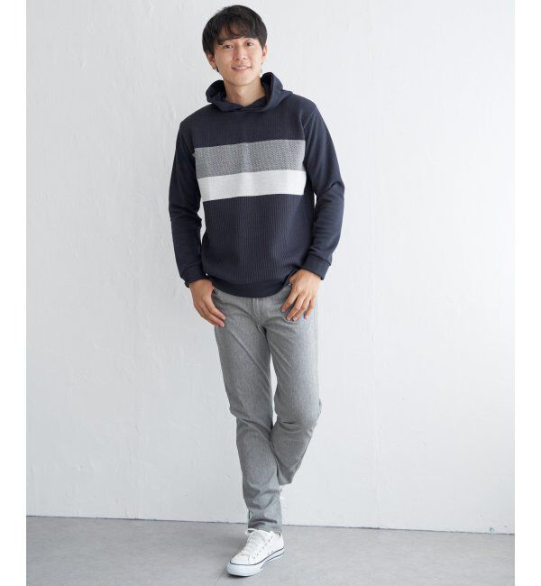 ikka「ブロックスジャカードパーカー」|パーカー|