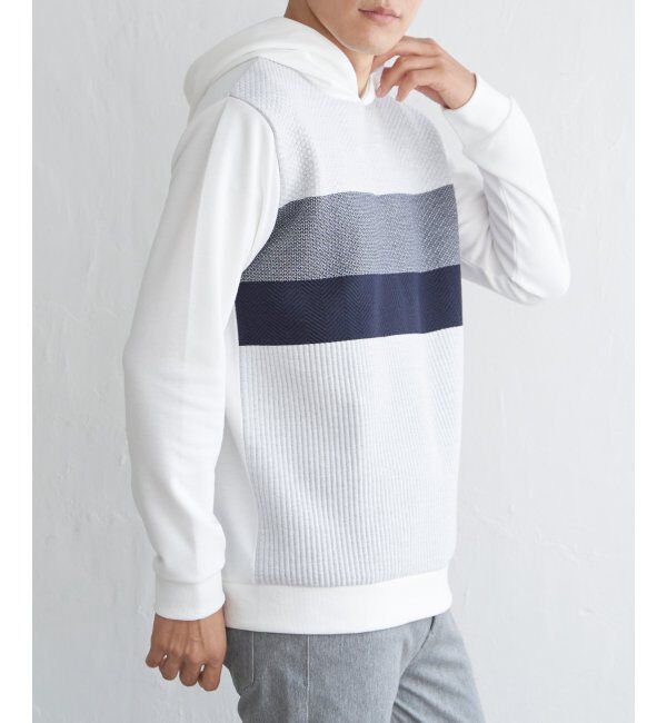 ikka「ブロックスジャカードパーカー」|パーカー|