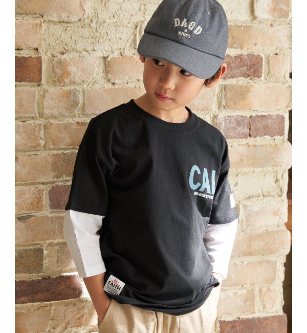 ikka kids「7分袖フェイクレイヤードT（120~160cm）」|Tシャツ・カットソー|