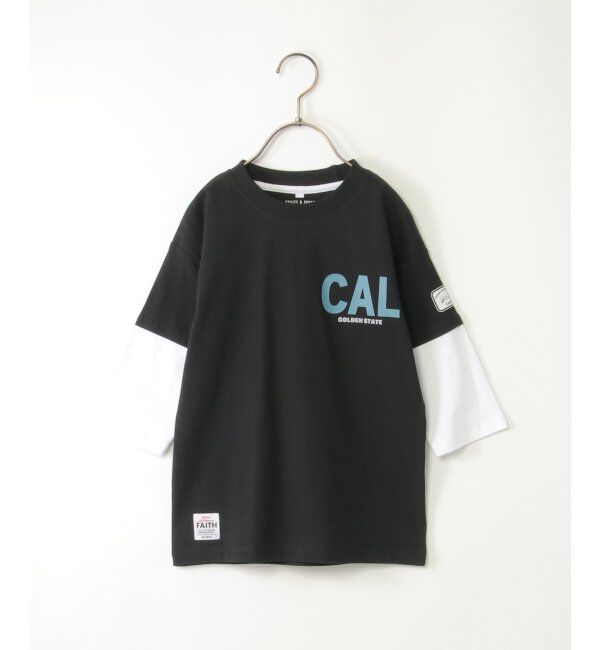 ikka kids「7分袖フェイクレイヤードT（120~160cm）」|Tシャツ・カットソー|