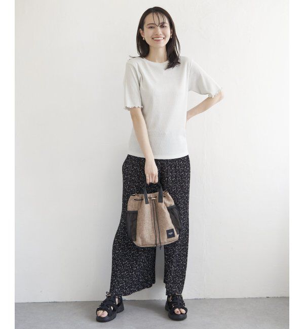 ikka「ラメテレコ前後2WAYメローT」|Tシャツ・カットソー|