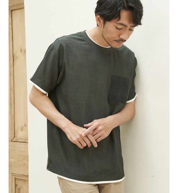 ikka「イージーケアリネンライクシャツT」|シャツ・ブラウス|