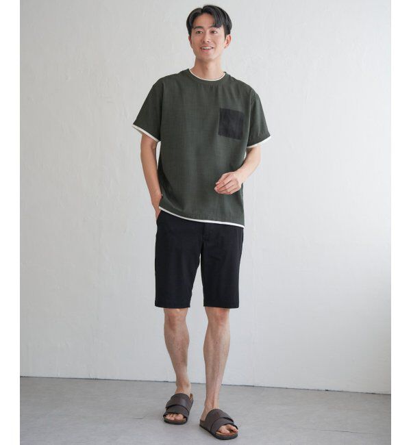 ikka「イージーケアリネンライクシャツT」|シャツ・ブラウス|