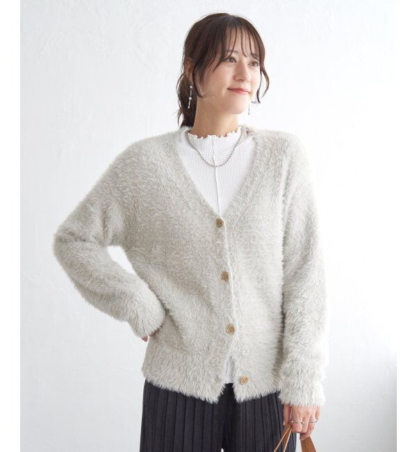 ikka「フェザーVネックカーディガン」|その他|