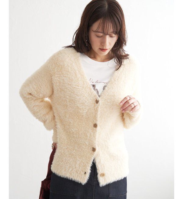 ikka「フェザーVネックカーディガン」|その他|