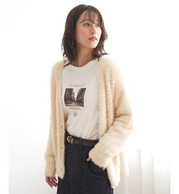 ikka「フェザーVネックカーディガン」|その他|