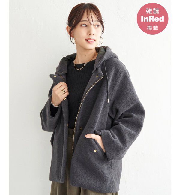 ikka「ブークレー2WAYフードコート」|その他|チャコール