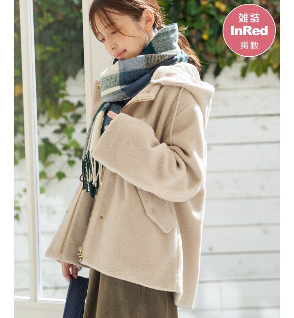 ikka「ブークレー2WAYフードコート」|その他|アイボリー