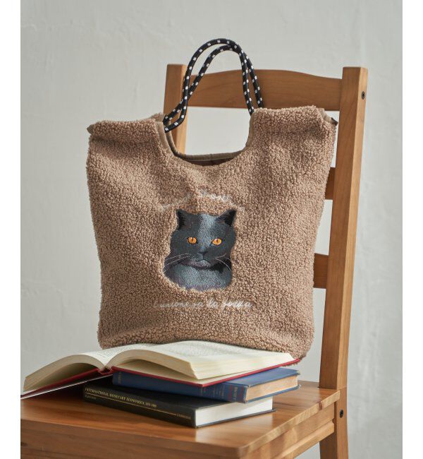 Lbc with Life「ボア刺繍コードトートバッグ」|その他|コーヒー