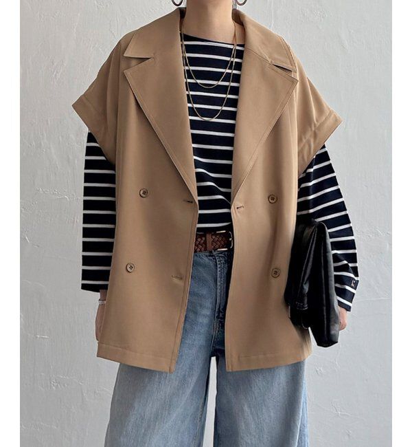 Lbc with Life「袖取り外しミドルコート」|その他|