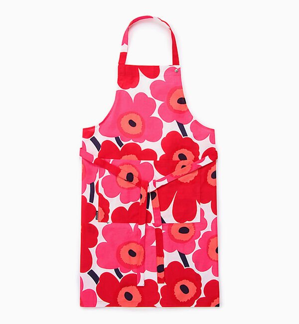 Marimekko「Pieni Unikko エプロン」|その他|ホワイト&times;レッド