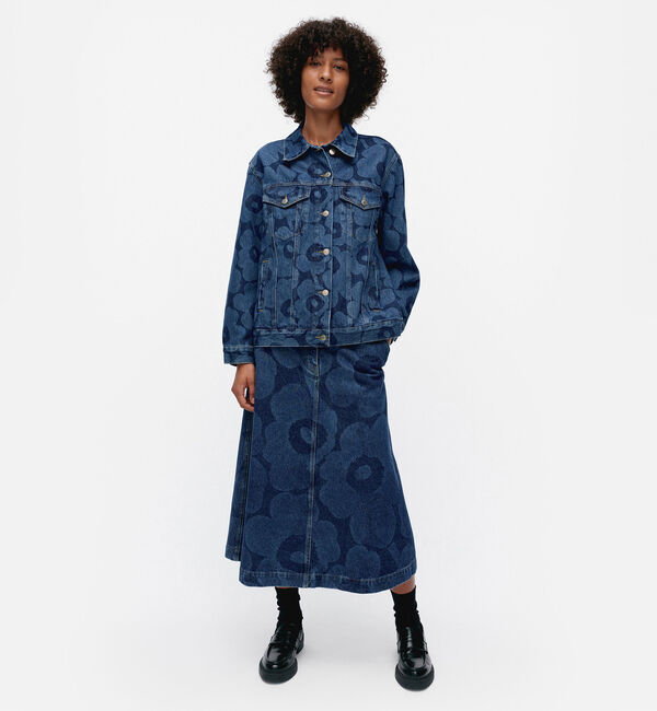 Marimekko「Maridenim Murros Unikko ジーンズジャケット」|その他|ミッドインディゴ