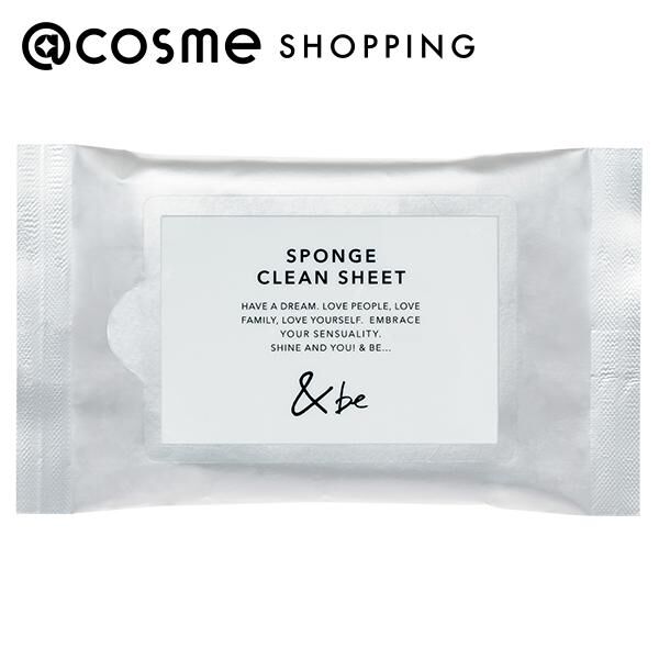 &be（アンドビー）「＆be(アンドビー) スポンジクリーンシート (20枚入り)」|コスメ雑貨|その他