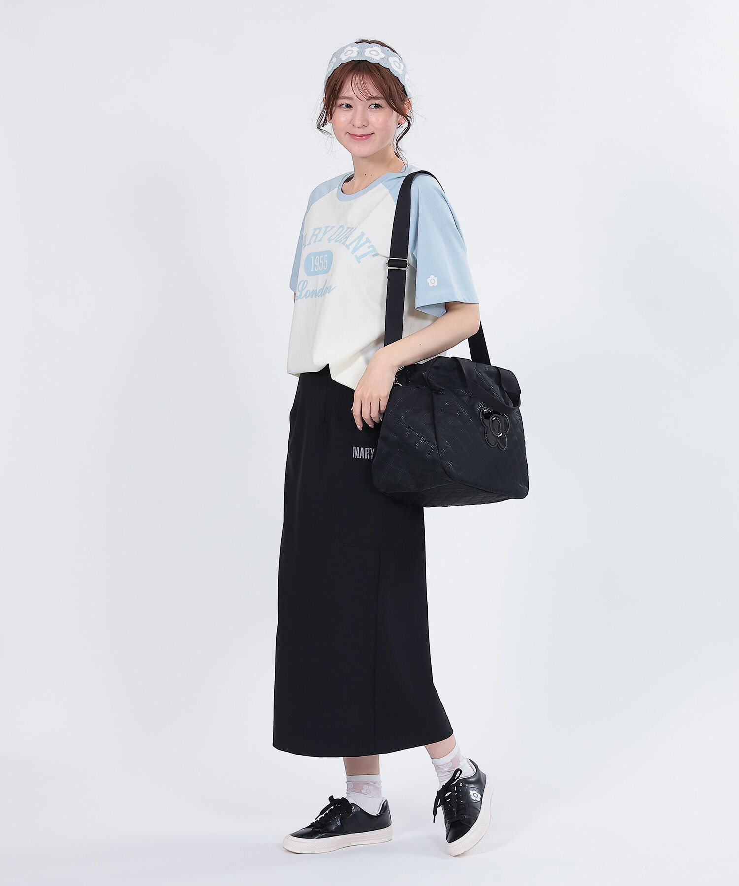 MARY QUANT「ピンソニックキルトデイジー ライトボストン」|ボストンバッグ|