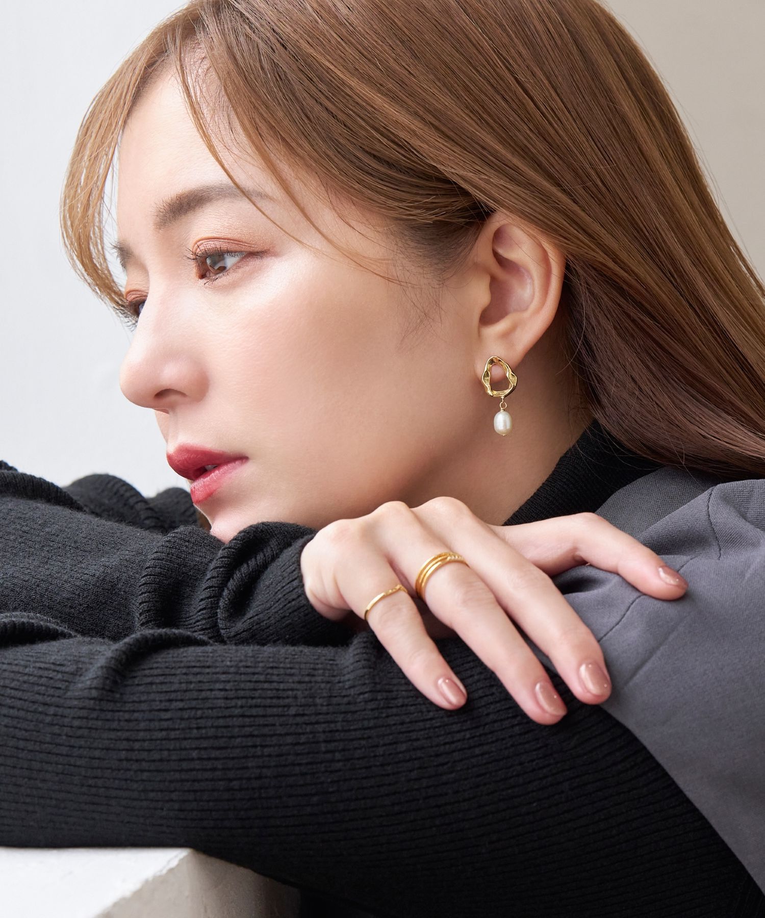 Phoebe「メルトパールドロップピアス」|ピアス|