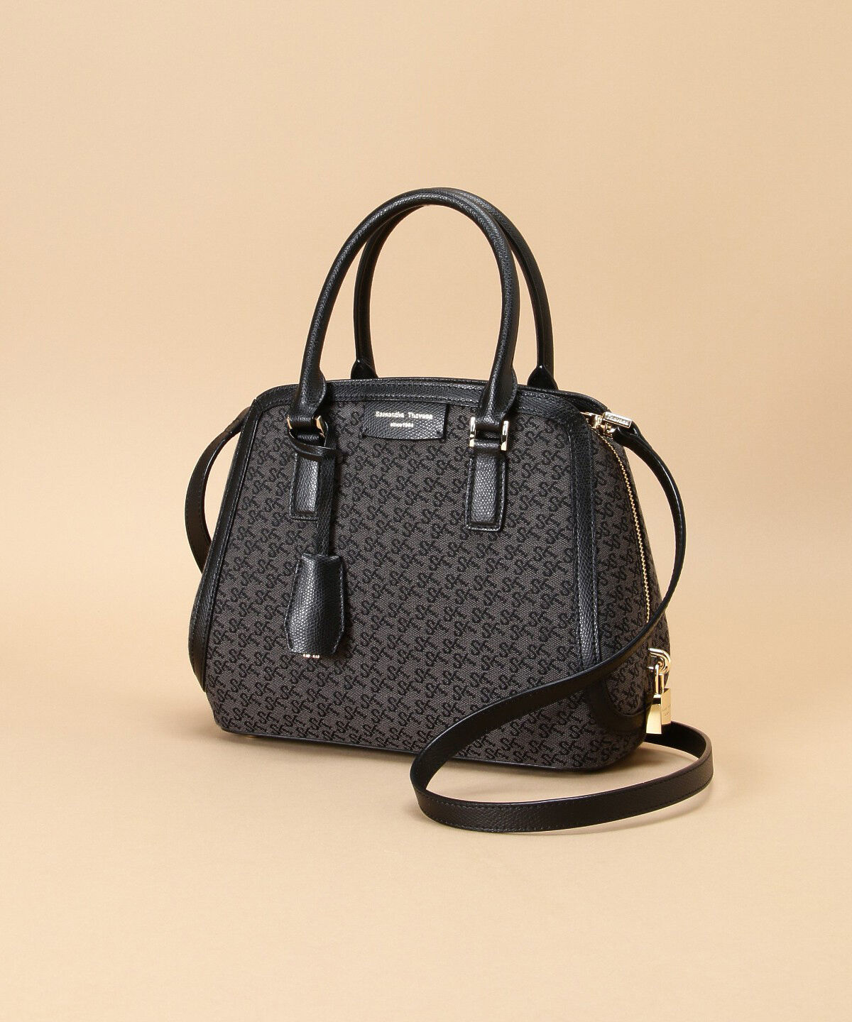 Samantha Thavasa「ST Jacquard トラペズミニヨン ボストンバッグ」|ハンドバッグ|