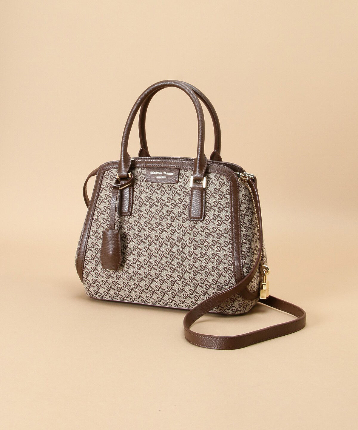 Samantha Thavasa「ST Jacquard トラペズミニヨン ボストンバッグ」|ハンドバッグ|