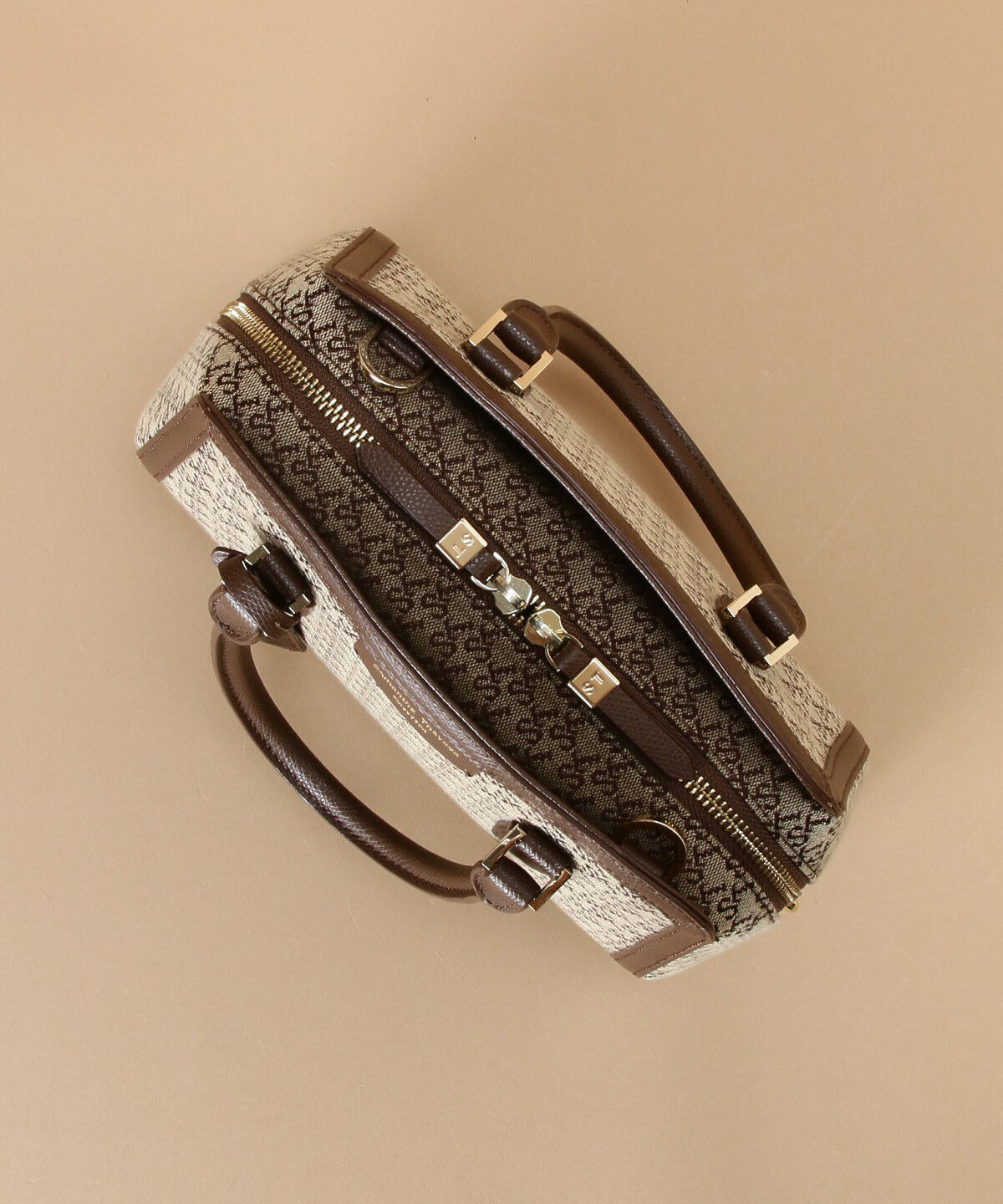 Samantha Thavasa「ST Jacquard トラペズミニヨン ボストンバッグ」|ハンドバッグ|