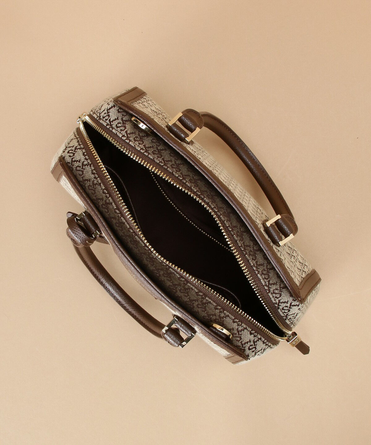 Samantha Thavasa「ST Jacquard トラペズミニヨン ボストンバッグ」|ハンドバッグ|