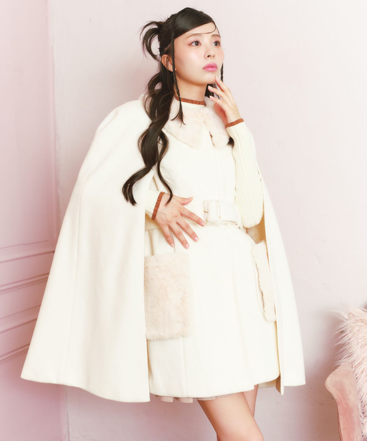 REDYAZEL「ファーカラースリットスリーブコート」|その他|