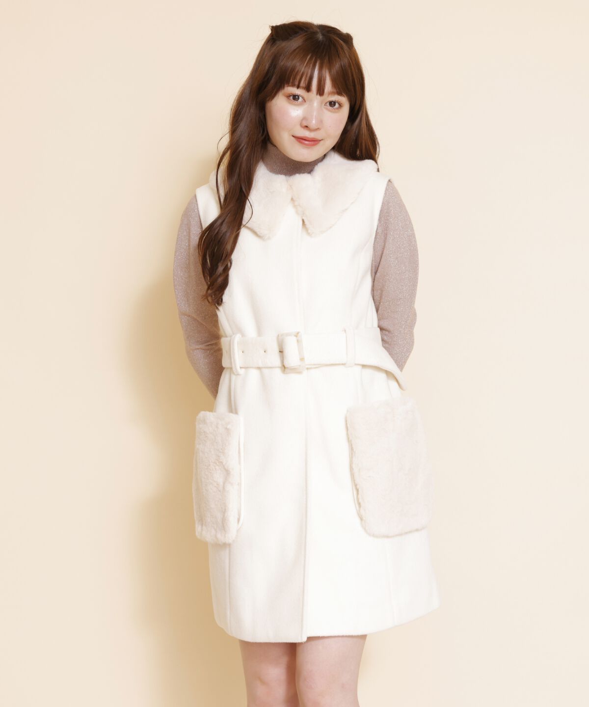 REDYAZEL「ファーカラースリットスリーブコート」|その他|