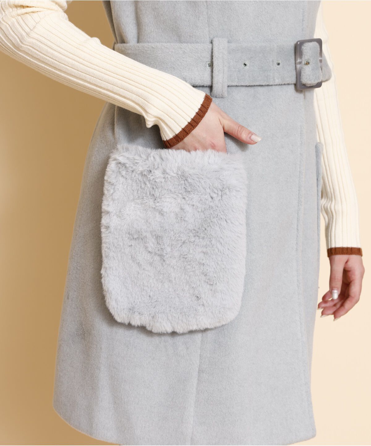 REDYAZEL「ファーカラースリットスリーブコート」|その他|