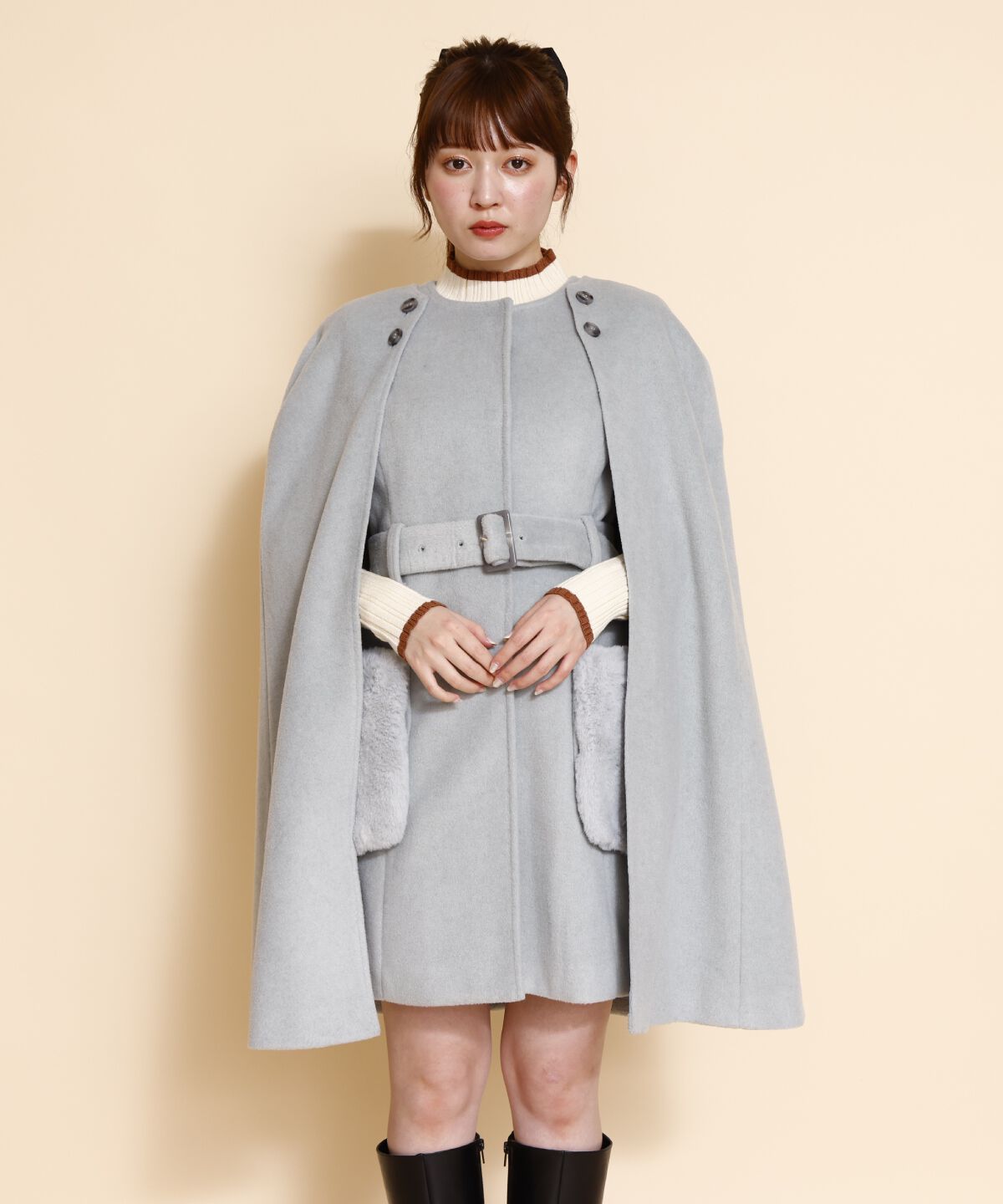 REDYAZEL「ファーカラースリットスリーブコート」|その他|