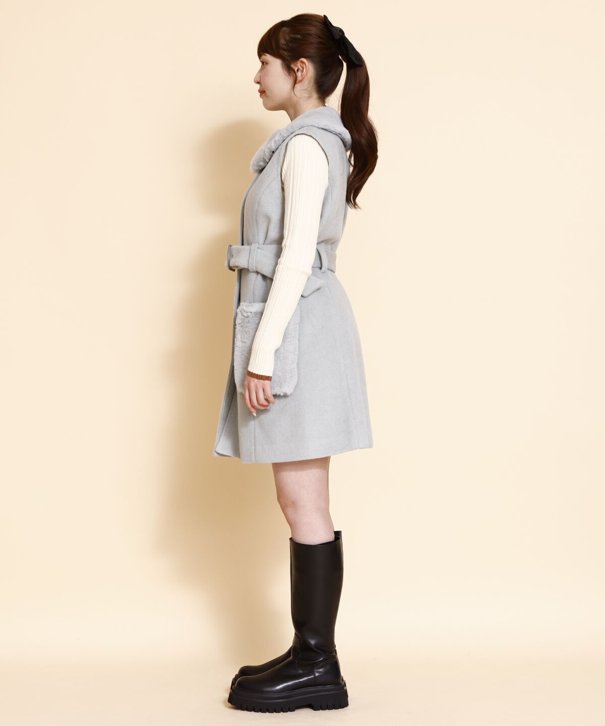 REDYAZEL「ファーカラースリットスリーブコート」|その他|