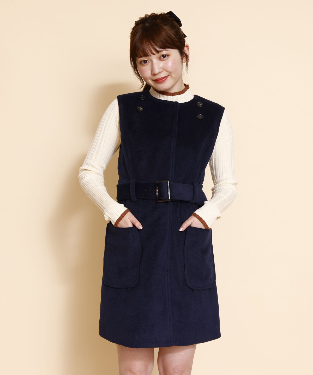 REDYAZEL「ファーカラースリットスリーブコート」|その他|