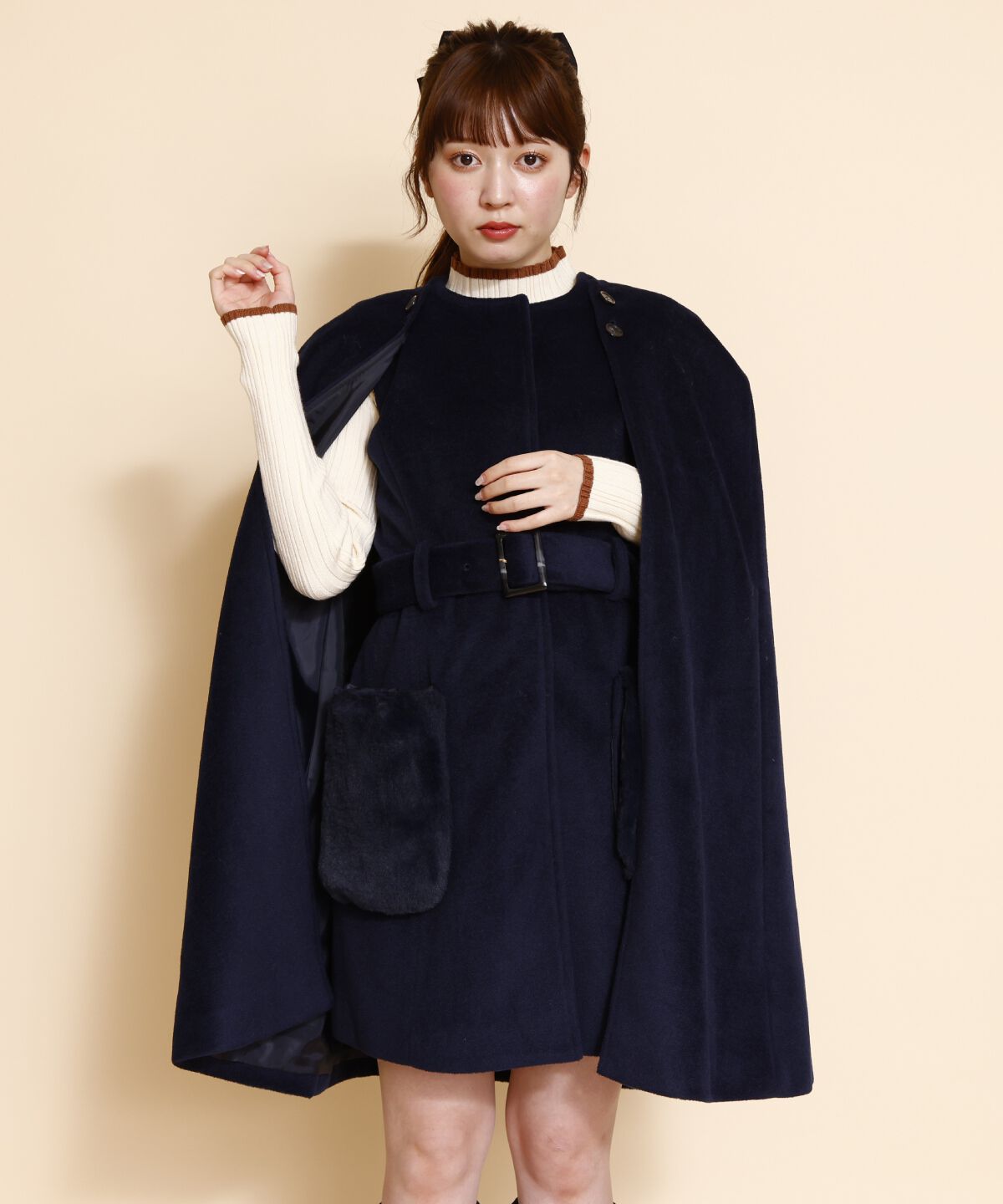 REDYAZEL「ファーカラースリットスリーブコート」|その他|