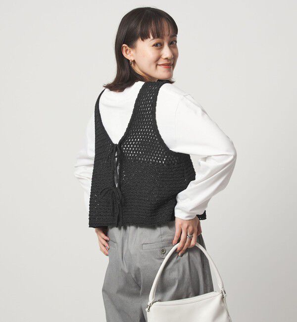 UNITED ARROWS green label relaxing「メッシュ ニット 2WAY ジレ ウォッシャブル」|ベスト・ジレ|