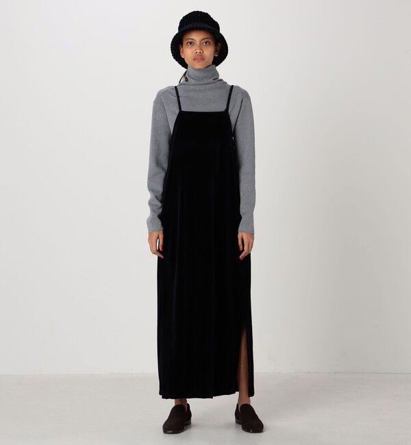 CABaN「ソフトべロア ストラップワンピース」|ワンピース|