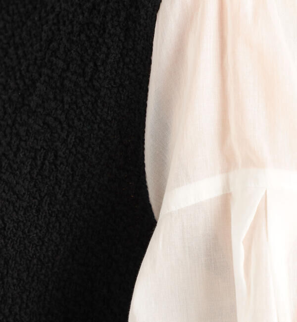 Ballsey「バルキーヤーンジャージーコンビ ボリュームスリーブプルオーバー」|Tシャツ・カットソー|