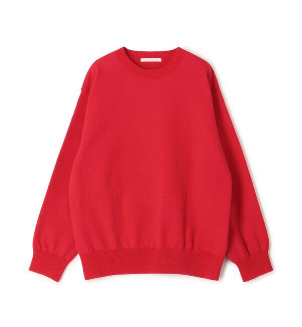 GALERIE VIE「 ウェーブコットン クルーネックプルオーバー」|ニット・セーター|35 レッド