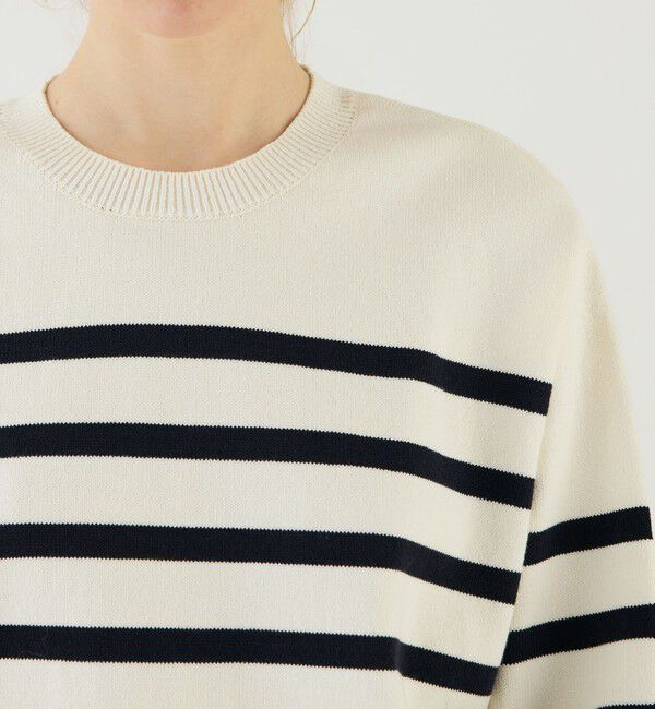 GALERIE VIE「 ウェーブコットン クルーネックプルオーバー」|ニット・セーター|