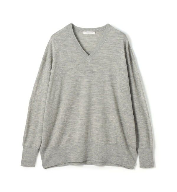 GALERIE VIE「プレーンウール Vネックプルオーバー」|ニット・セーター|13 ライトグレー