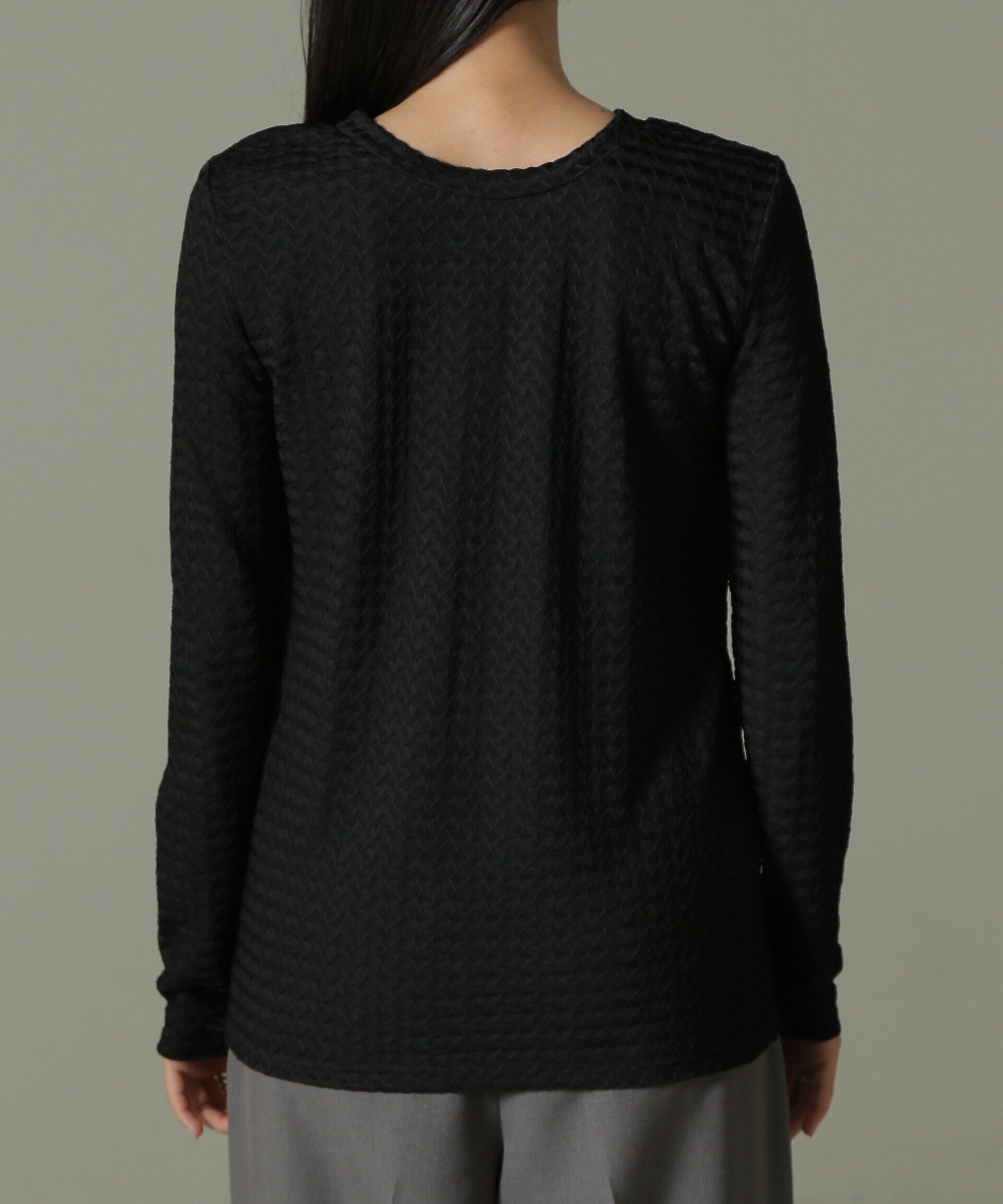 nano･universe「前後2WAYシャーリングカットトップス」|Tシャツ・カットソー|