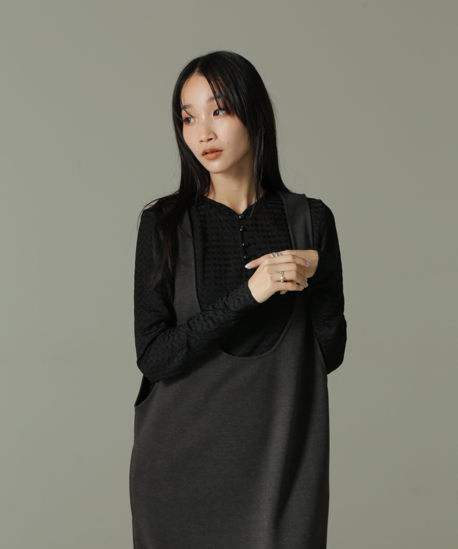 nano･universe「前後2WAYシャーリングカットトップス」|Tシャツ・カットソー|