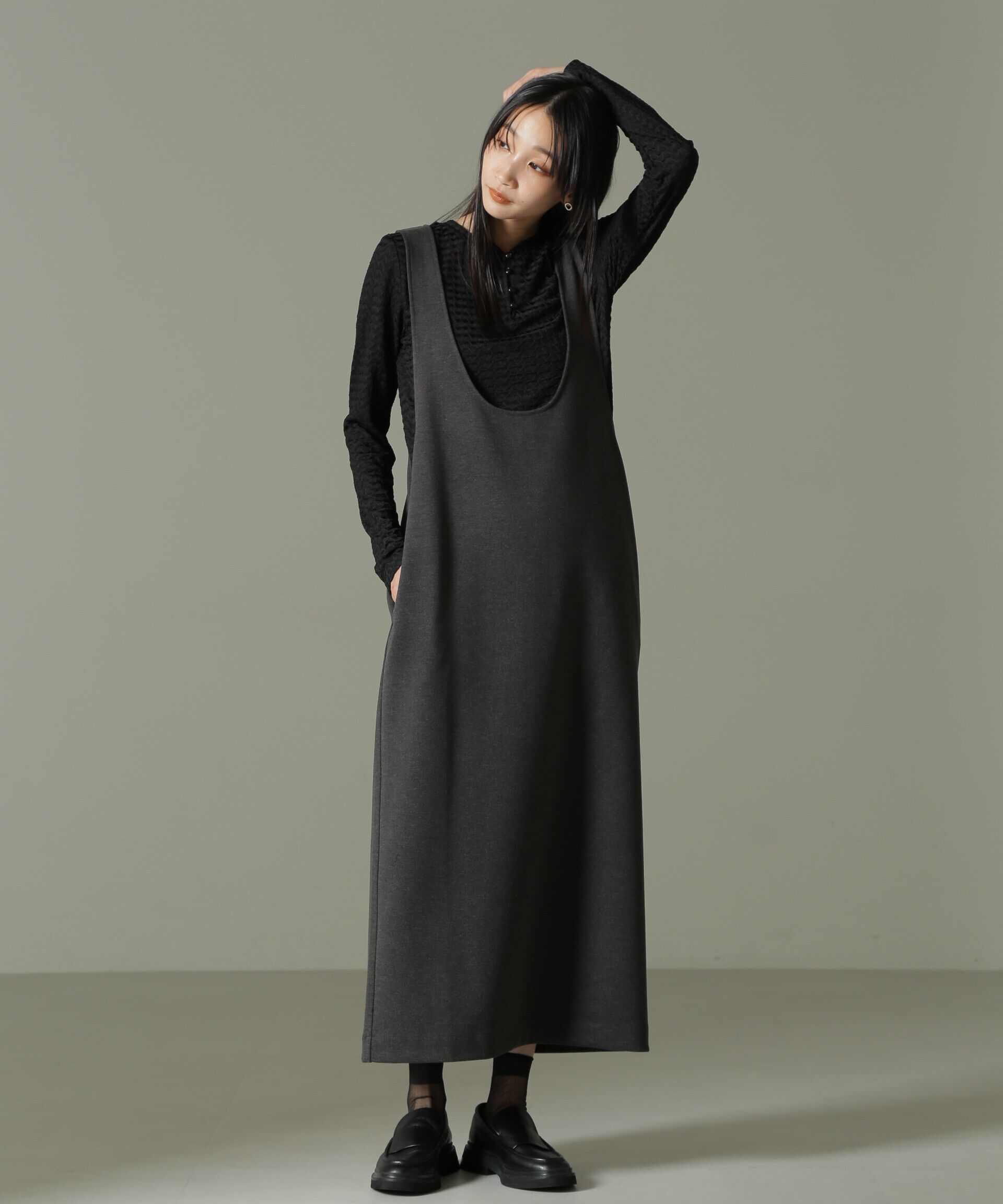 nano･universe「前後2WAYシャーリングカットトップス」|Tシャツ・カットソー|