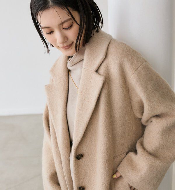  「【柔らかな質感】シャギーロングチェスターコート」|その他|