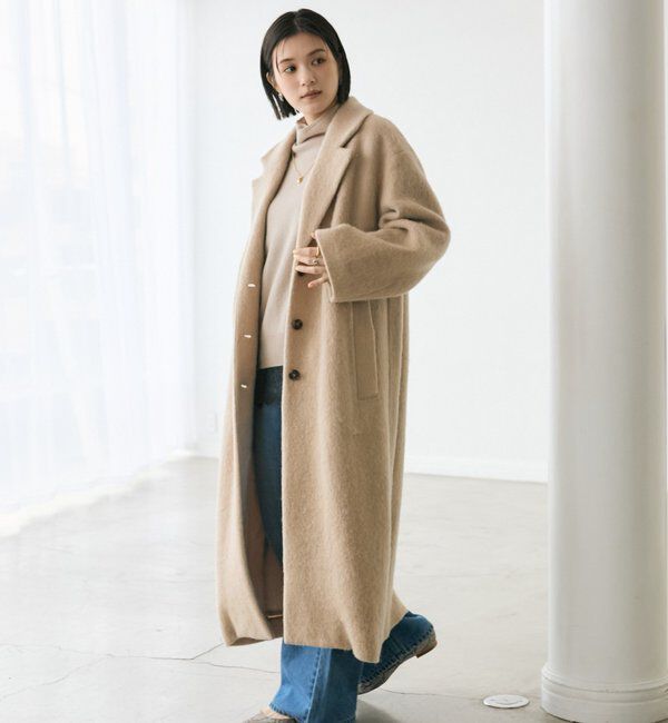  「【柔らかな質感】シャギーロングチェスターコート」|その他|