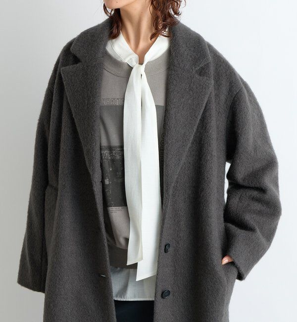  「【柔らかな質感】シャギーロングチェスターコート」|その他|