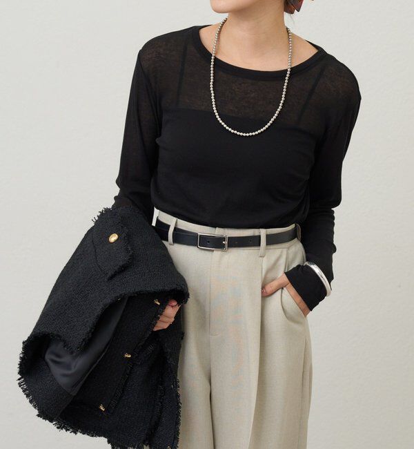  「【26SS予約】ベーシックシアーロンTEE」|Tシャツ・カットソー|ブラック