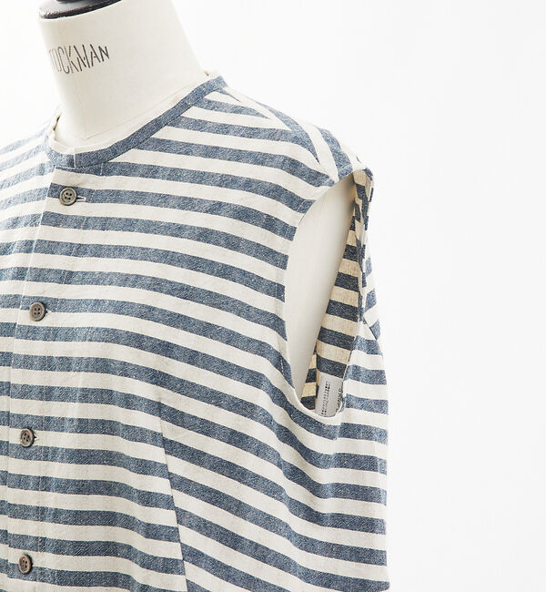 collex「ボーダーノースリーブブラウス」|シャツ・ブラウス|