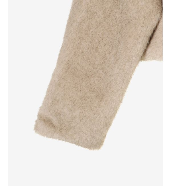  「ビット付きフワフワショートコート」|その他|