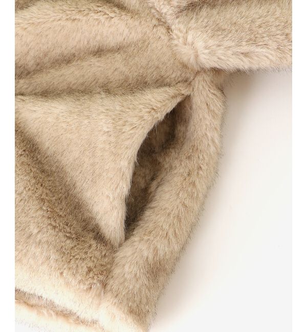  「ビット付きフワフワショートコート」|その他|