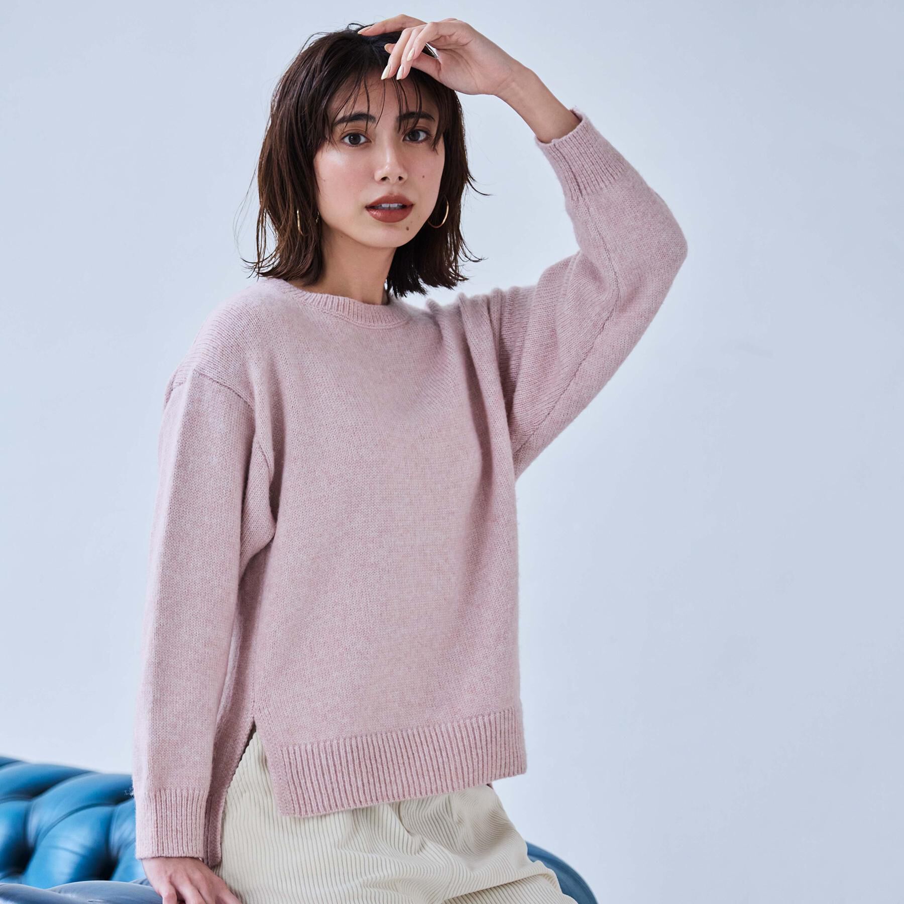 OPAQUE.CLIP「リラクシークルーネックニット【洗濯機OK】」|ニット・セーター|