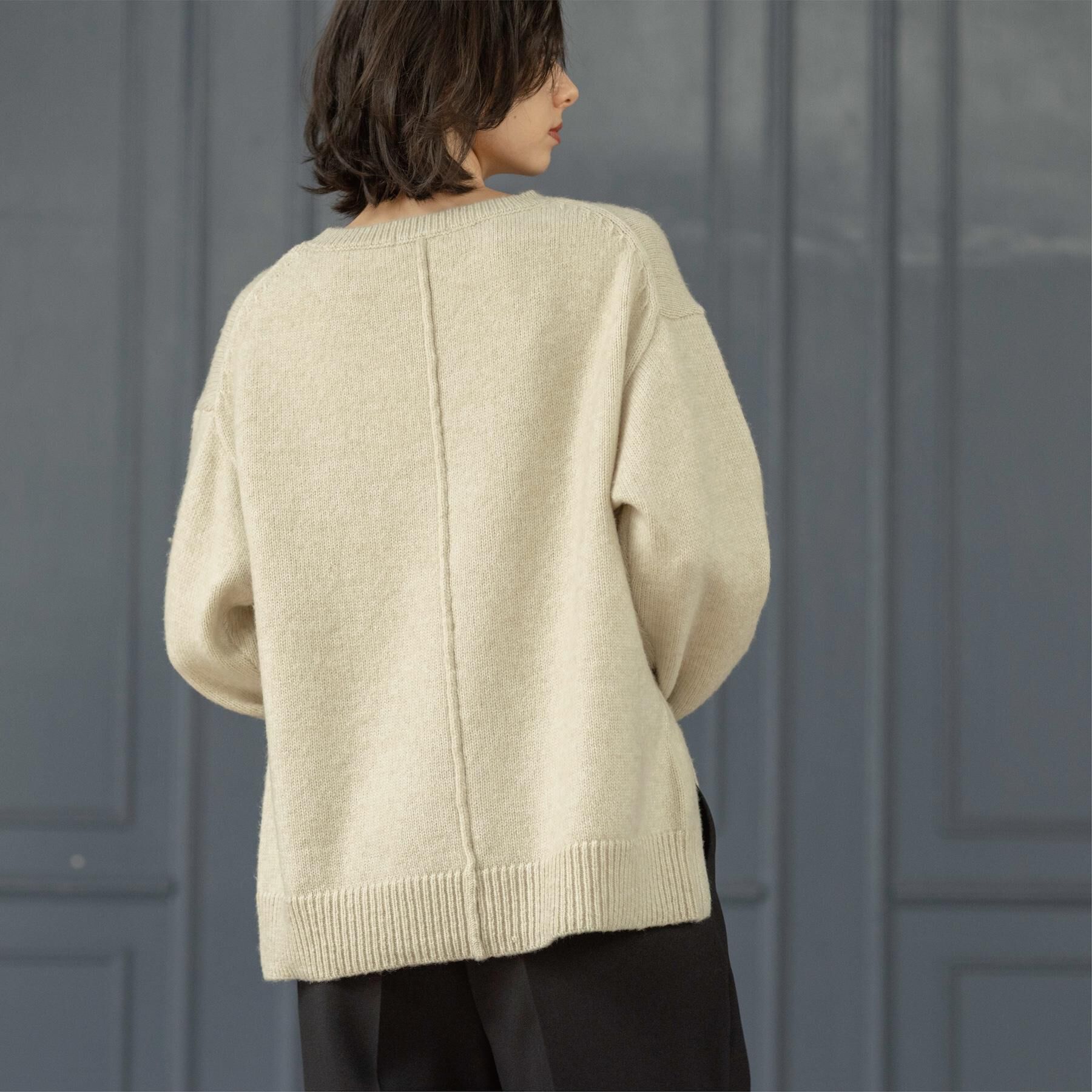 OPAQUE.CLIP「リラクシークルーネックニット【洗濯機OK】」|ニット・セーター|